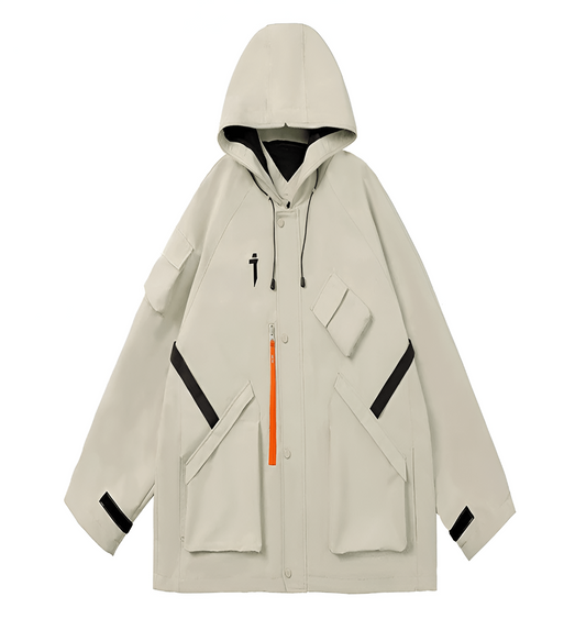 Manteau HEISA Techwear blanc 